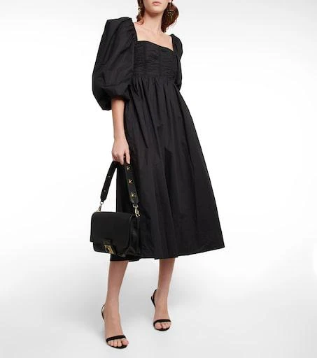 lelani pleat hem midi dress Lelani Petite Pleat Hem Midi Dress