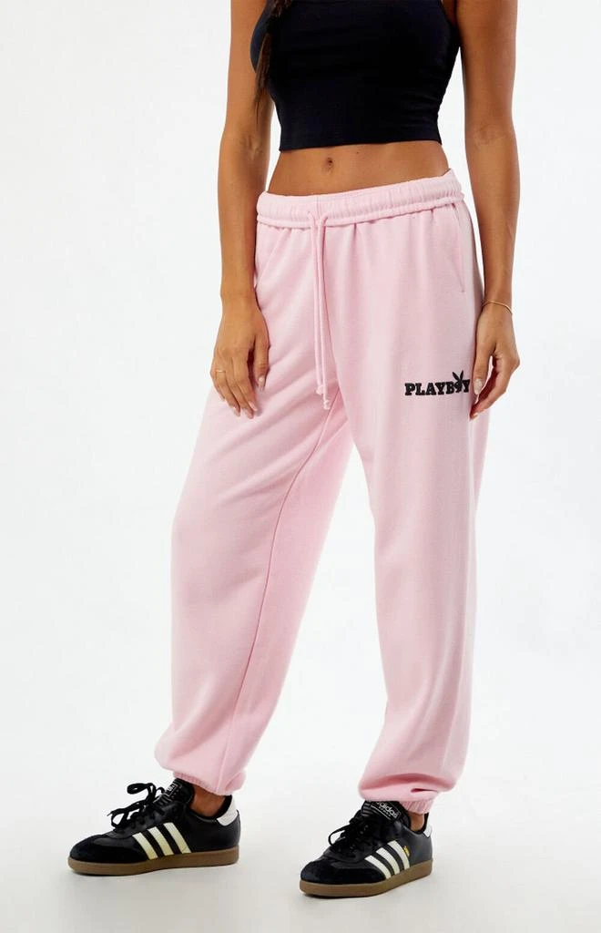 Playboy By PacSun Pink Classic Boyfriend Sweatpants 3
