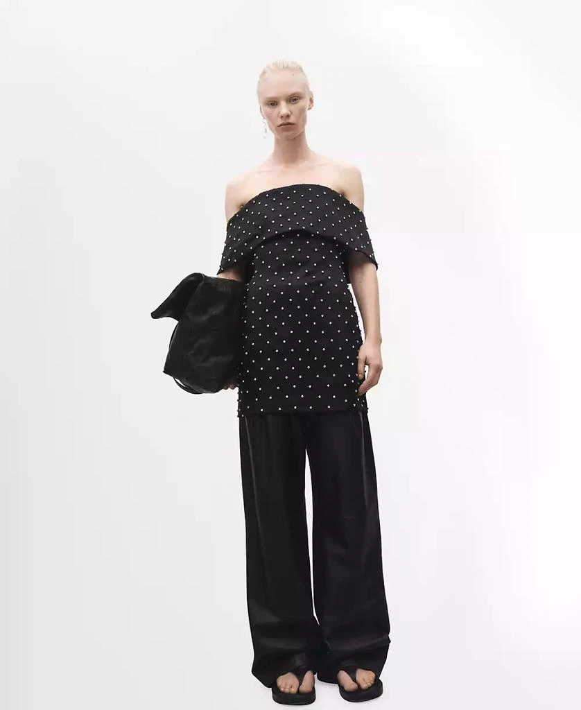 Women's Shiny Detailed Strapless Dress  On Sale Now with Up to 71% Off |  Discover Exclusive Deals & Savings at BeyondStyle  Authentic Mango dress| women's fashion|dresses with Limited-Time Discounts, Free Shipping,
