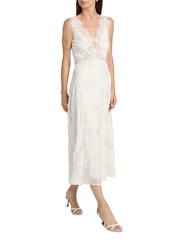 CAMI NYC Larysa Lace-Trimmed Silk-Cotton Midi-Dress - MACADAMIA - 0 CAMI NYC Larysa Lace-Trimmed Silk-Cotton Midi-Dress - MACADAMIA - 0