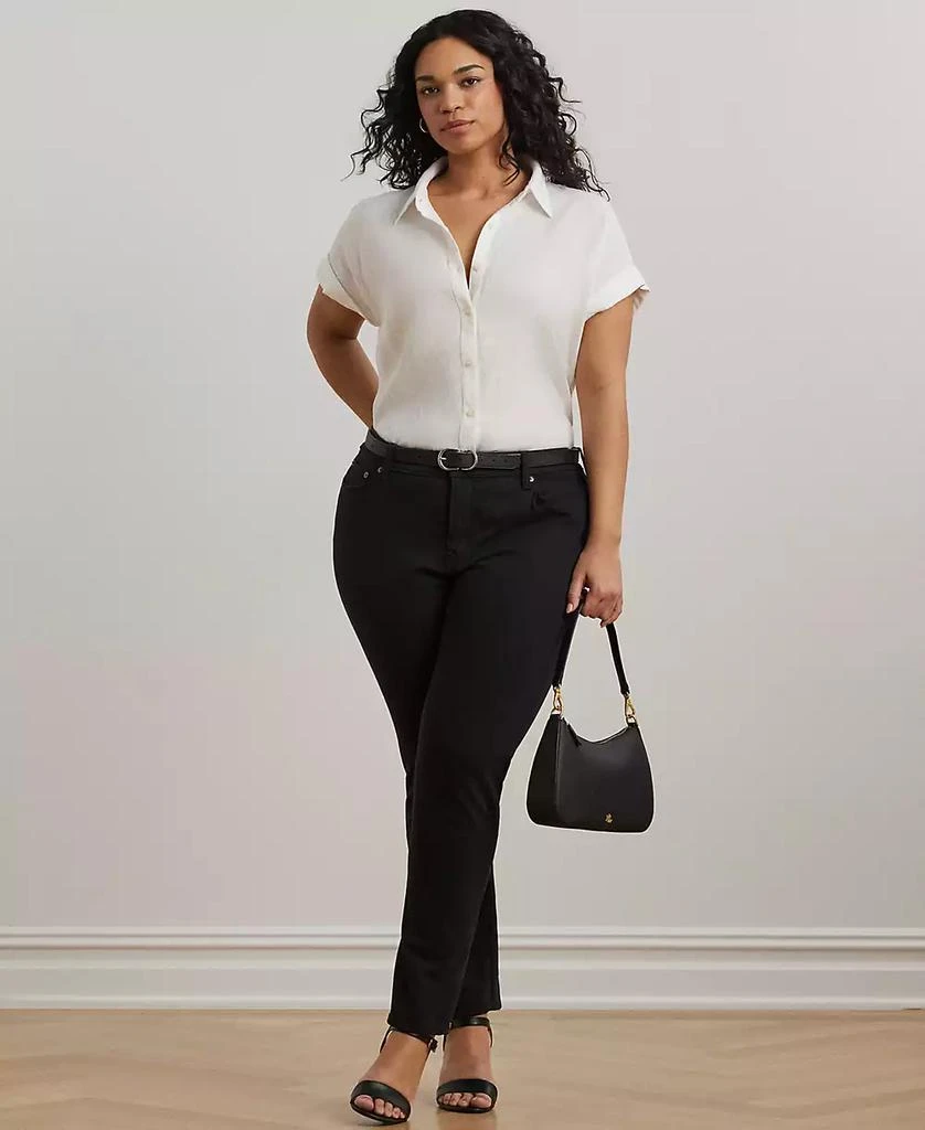 Ralph Lauren Plus Size Linen Dolman Sleeve Top 2