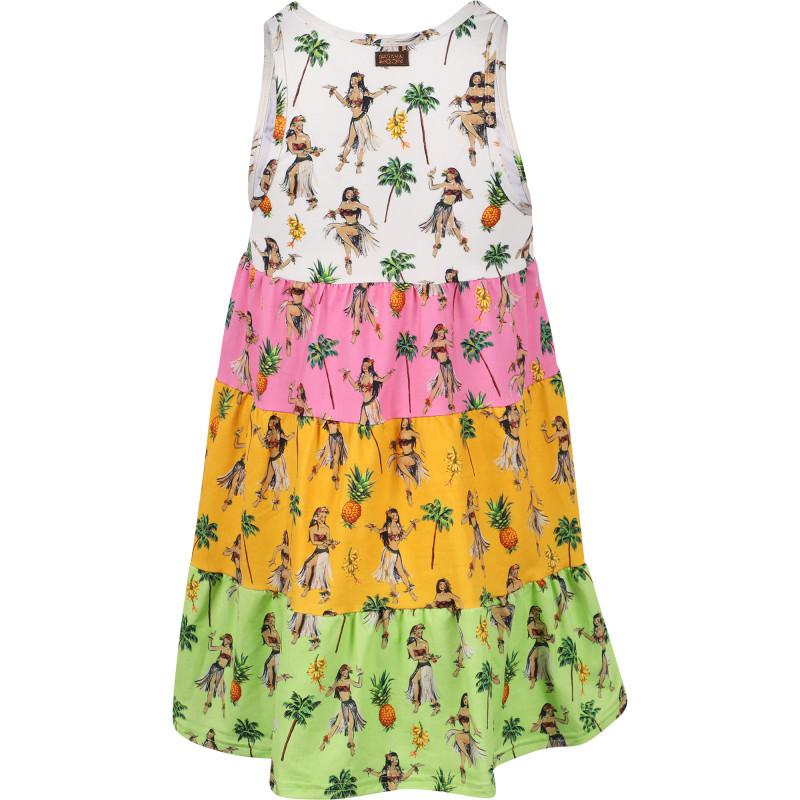 BANANA MOON Hawaiian print colorful stripes beach dress