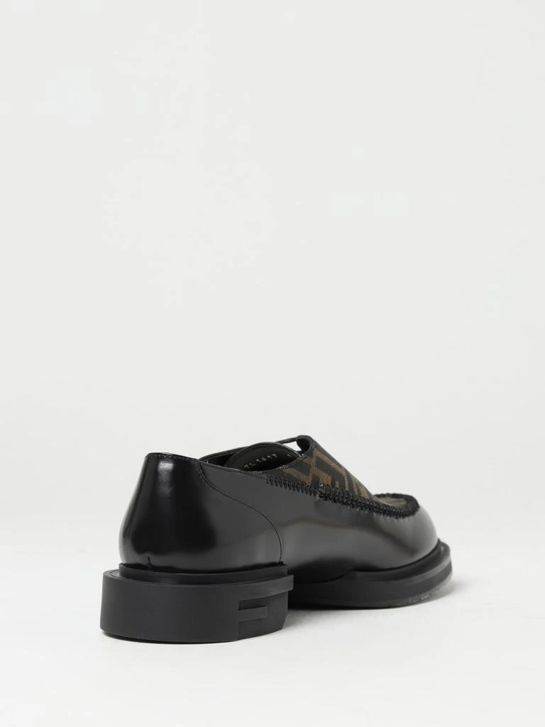 Fendi Fendi jacquard fabric and leather derby shoes 3