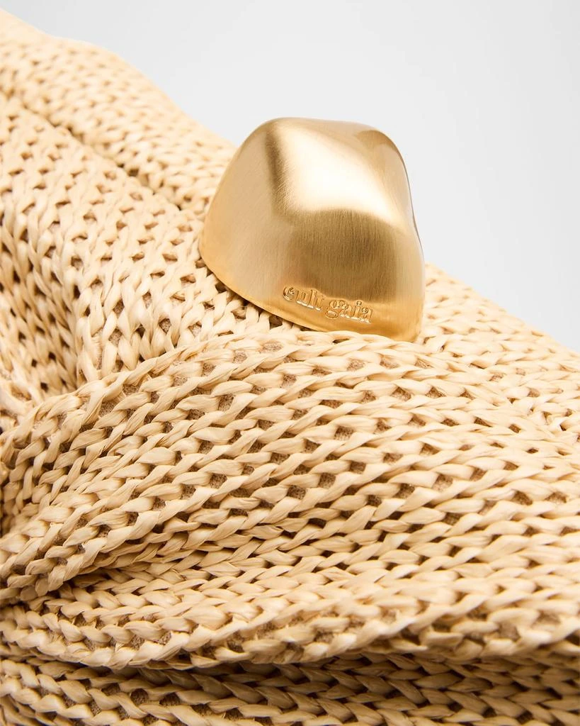 Cult Gaia Lisse Twisted Raffia Clutch Bag 5