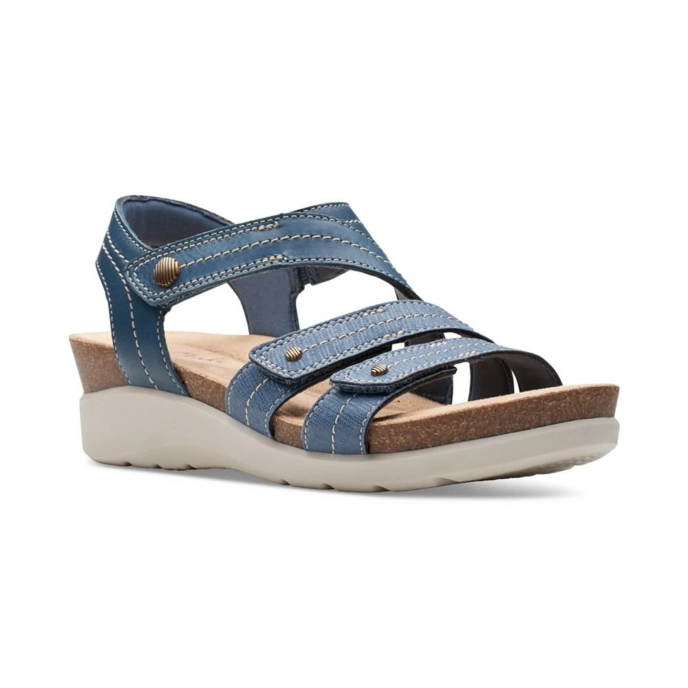 Clarks Women's Calenne Clara Strappy Wedge Sandals 1