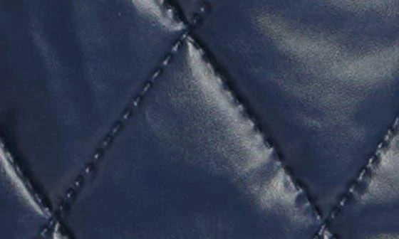 Badgley Mischka Quilted Faux Leather Trench Coat 6