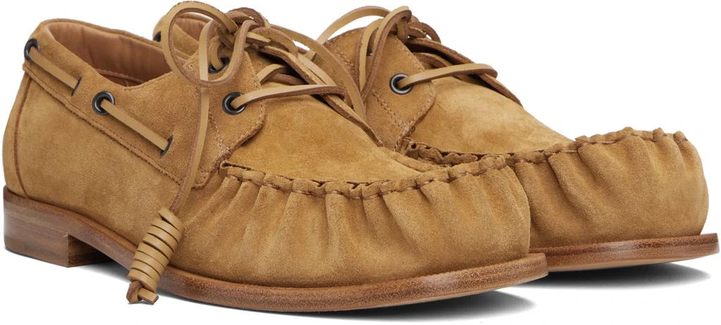 Dries Van Noten Tan Suede Boat Shoes 4