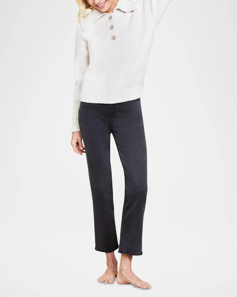 Barefoot Dreams CozyChic Ribbed Spread-Collar Pullover 4