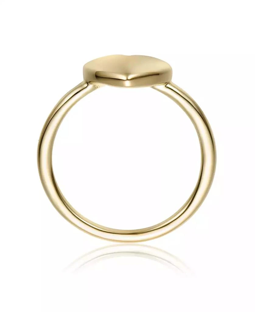 GiGiGirl Minimalist Heart-Shaped Band Ring in White Gold Plated, 14K Gold Plated, or 18K Rose Gold Plated 2