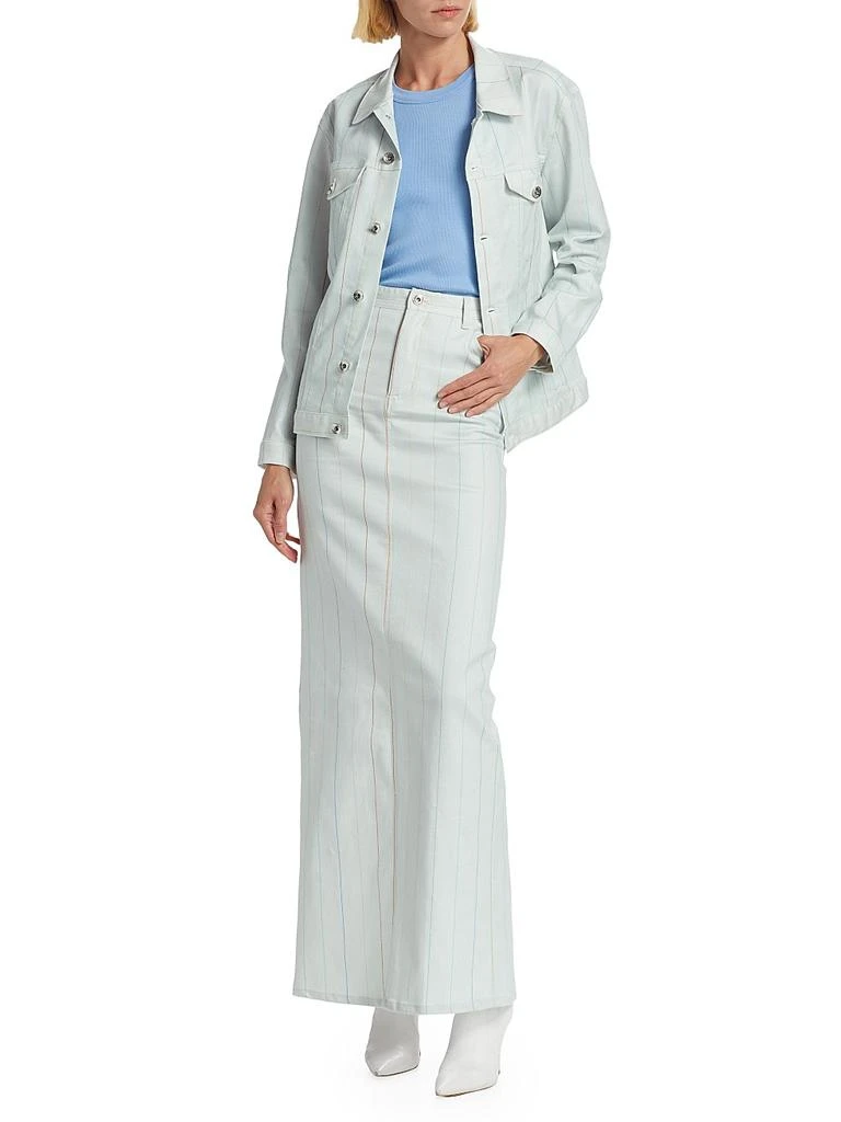 BruceGlen Printed Stretch Denim Jacket 2