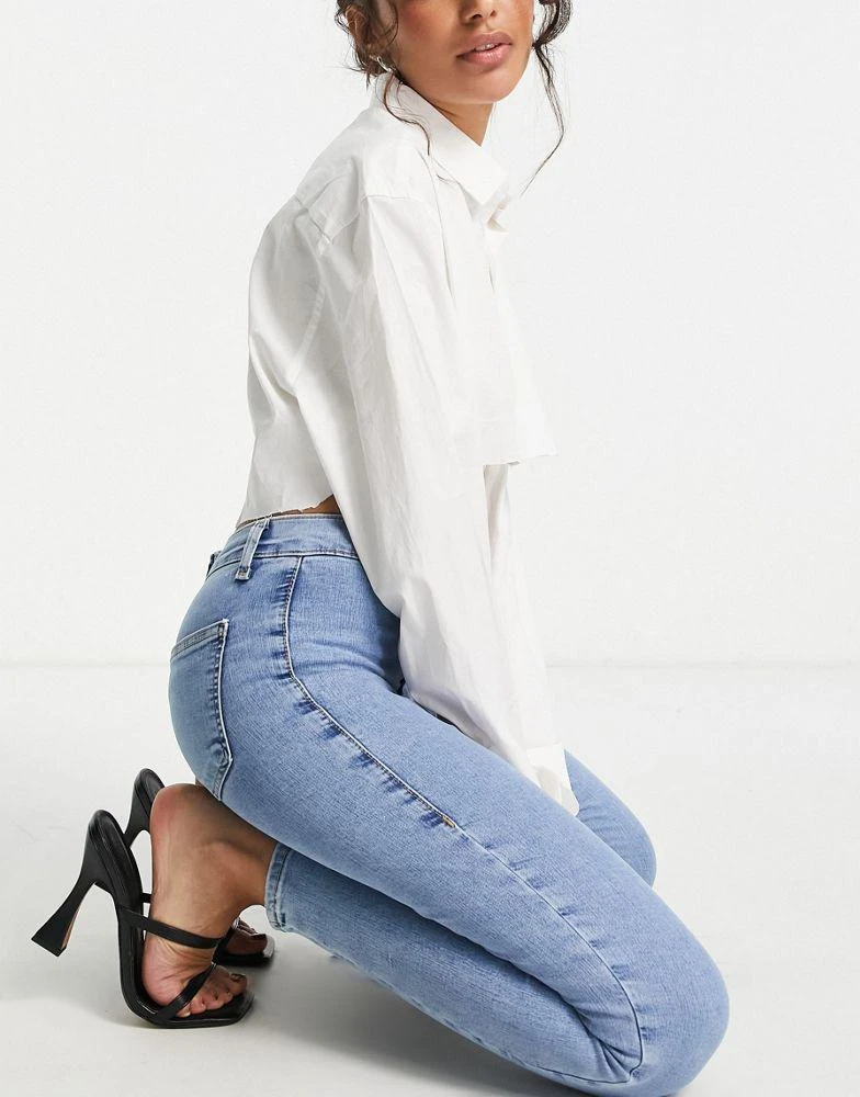 Topshop Petite Topshop Petite Joni high rise super skinny jean in bleach 3