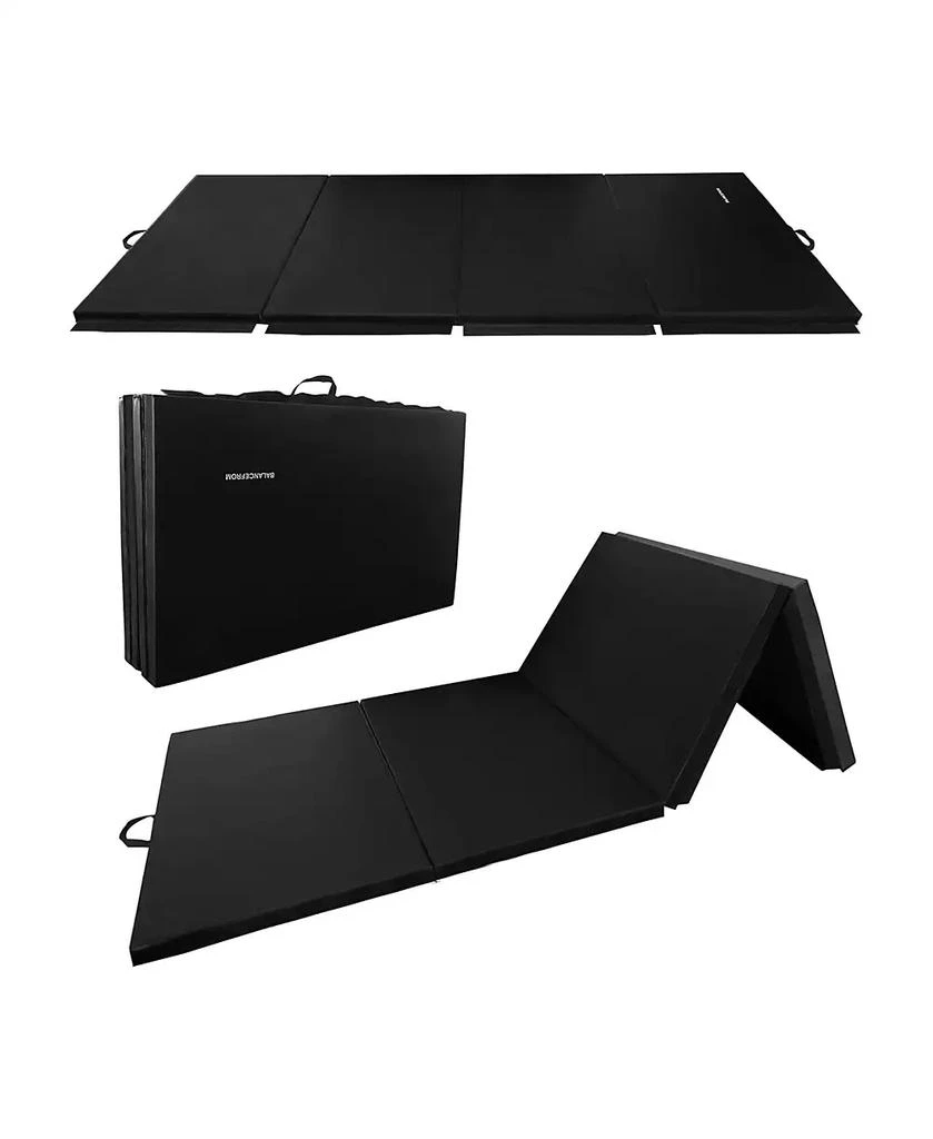 BalanceFrom Fitness All Purpose Mat with 8 Ft Balance Beam Gymnastic Set, Black 3