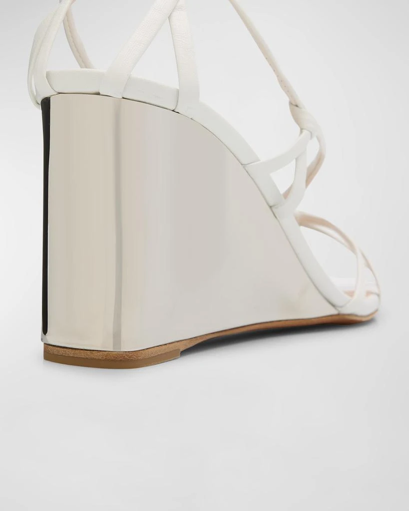 Chloé Rebecca Leather Strappy Wedge Sandals 6