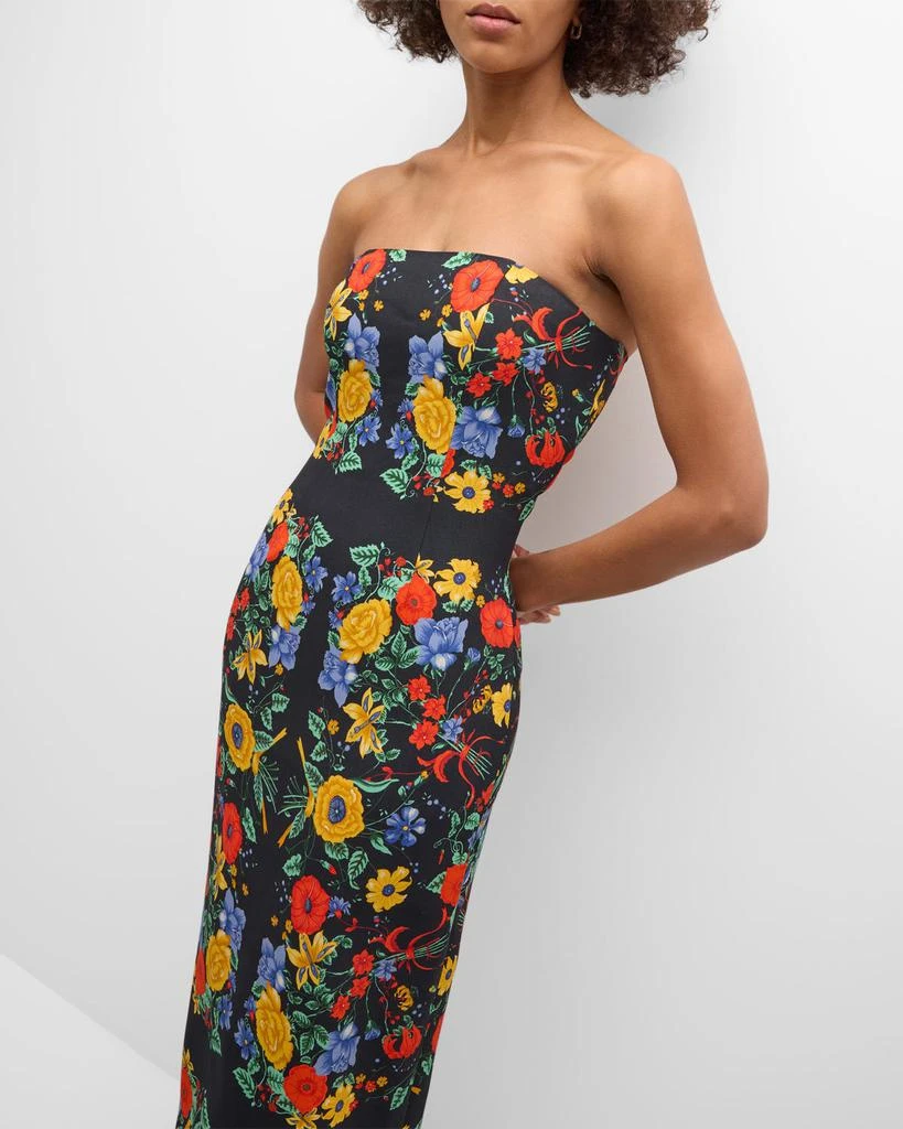 Cara Cara Leah Strapless Floral Midi Dress 8