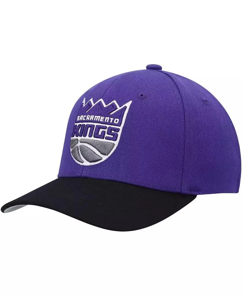 Mitchell & Ness Men's Purple, Black Sacramento Kings MVP Team Two-Tone 2.0 Stretch-Snapback Hat 1