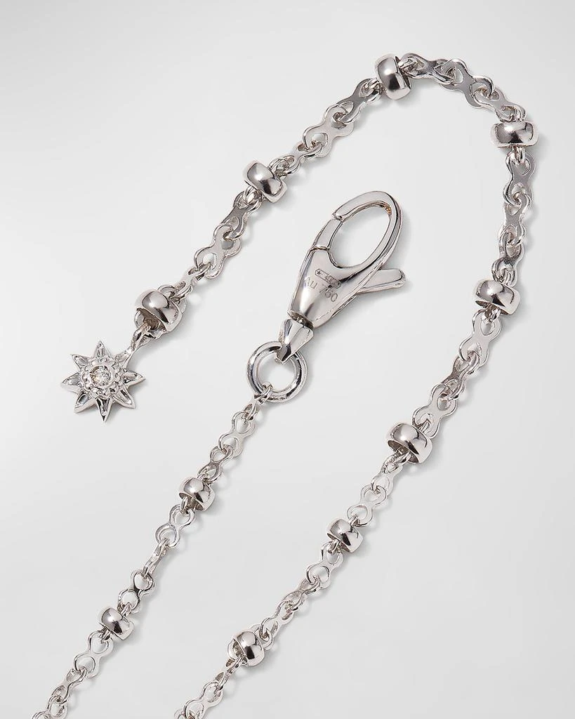 Gucci 18k White Gold Diamond Flower Necklace w/ Micro Pearls 5