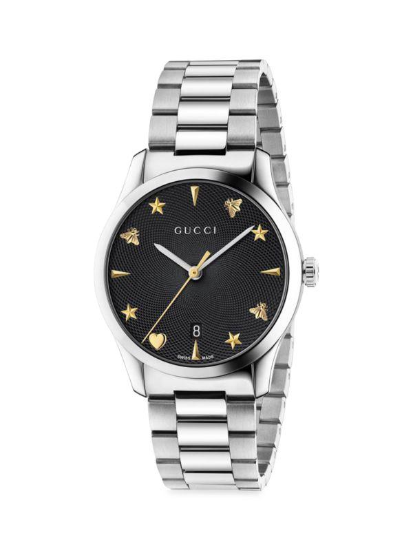 Gucci G-Timeless Stainless Steel Bracelet Watch/38MM