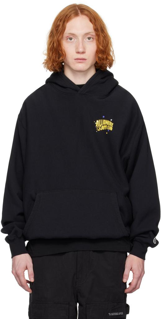 Billionaire Boys Club Black Oversized Arch Logo Popover Hoodie