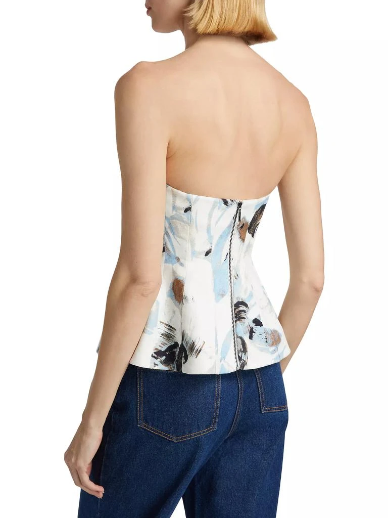 Significant Other Rosalie Abstract Print Cotton Strapless Top 5