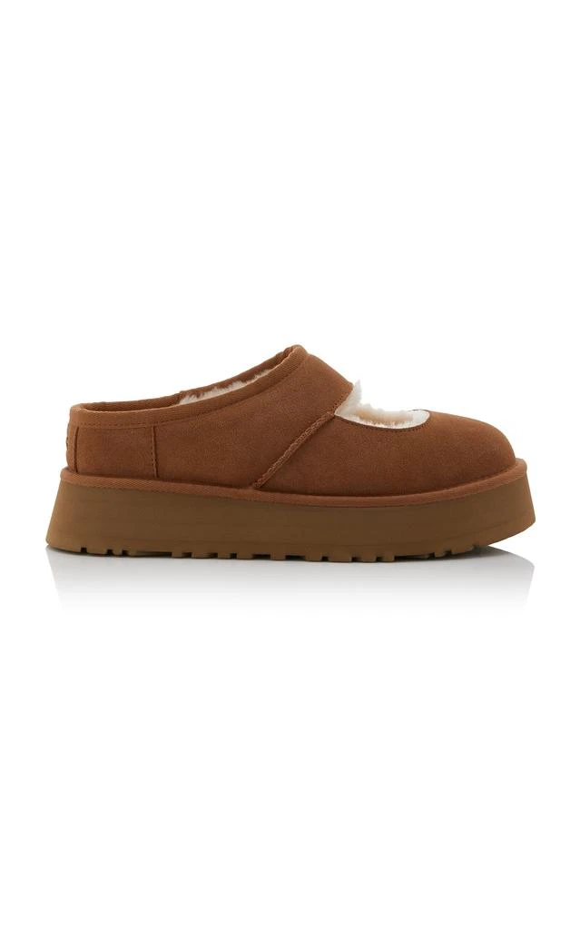 UGG UGG - Bea Sheepskin Platform Mary Jane Slippers - Tan - US 7 - Moda Operandi 1