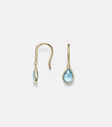 MATEO 14kt gold (585/1000) earrings with topaz and diamonds 4