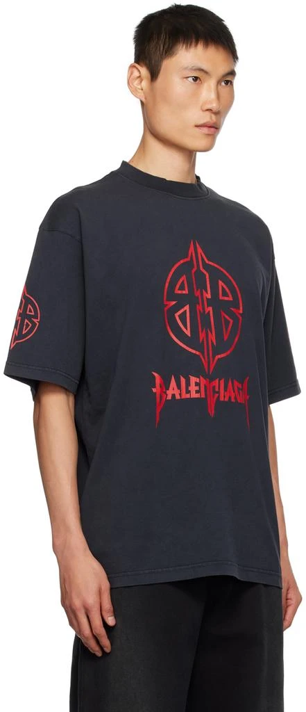 Balenciaga Black Graphic T-Shirt 2