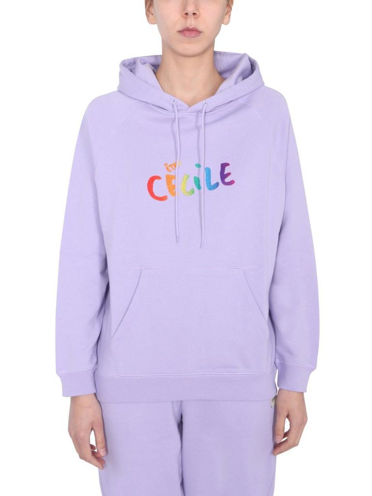 Etre Cecile Être Cécile Logo Print Drawstring Hoodie