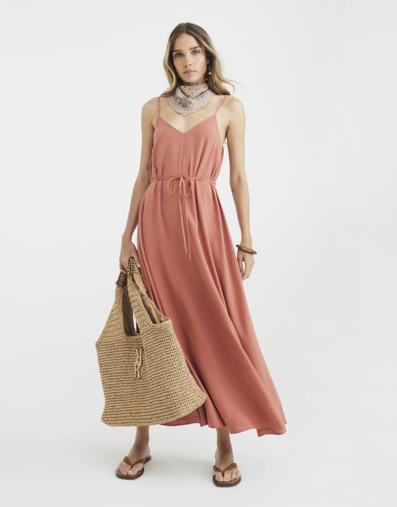 River Island River Island Sleeveless maxi dress in orange - dark