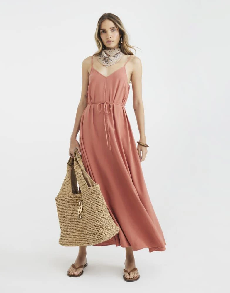 River Island River Island Sleeveless maxi dress in orange - dark 1