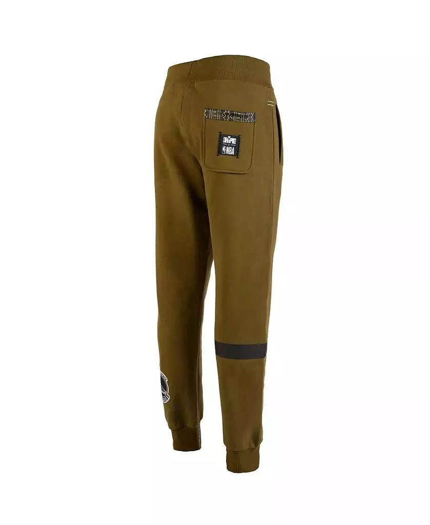 Two Hype x NBA Men's Olive Golden State Warriors Culture Hoops Collection Premium Jogger Pants 3