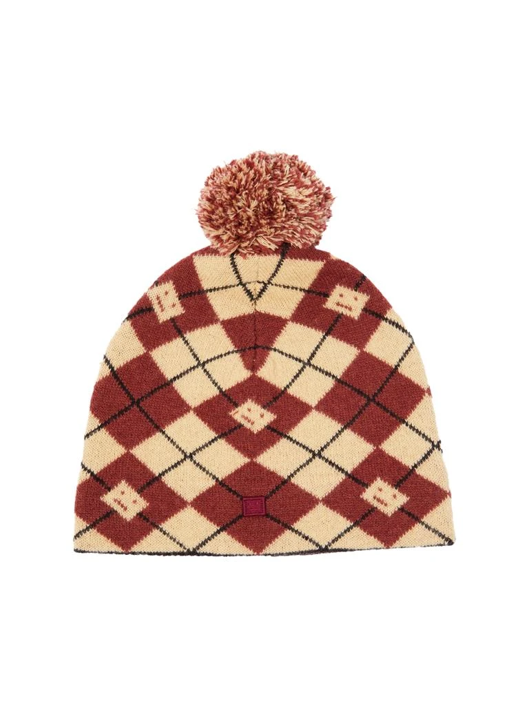 Acne Studios ARGYLE FACE WOOL BLEND BEANIE 1