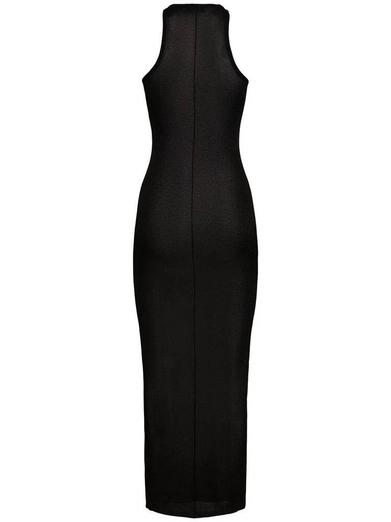 FLEUR DU MAL Sheer Knit Racer Viscose Midi Dress 4