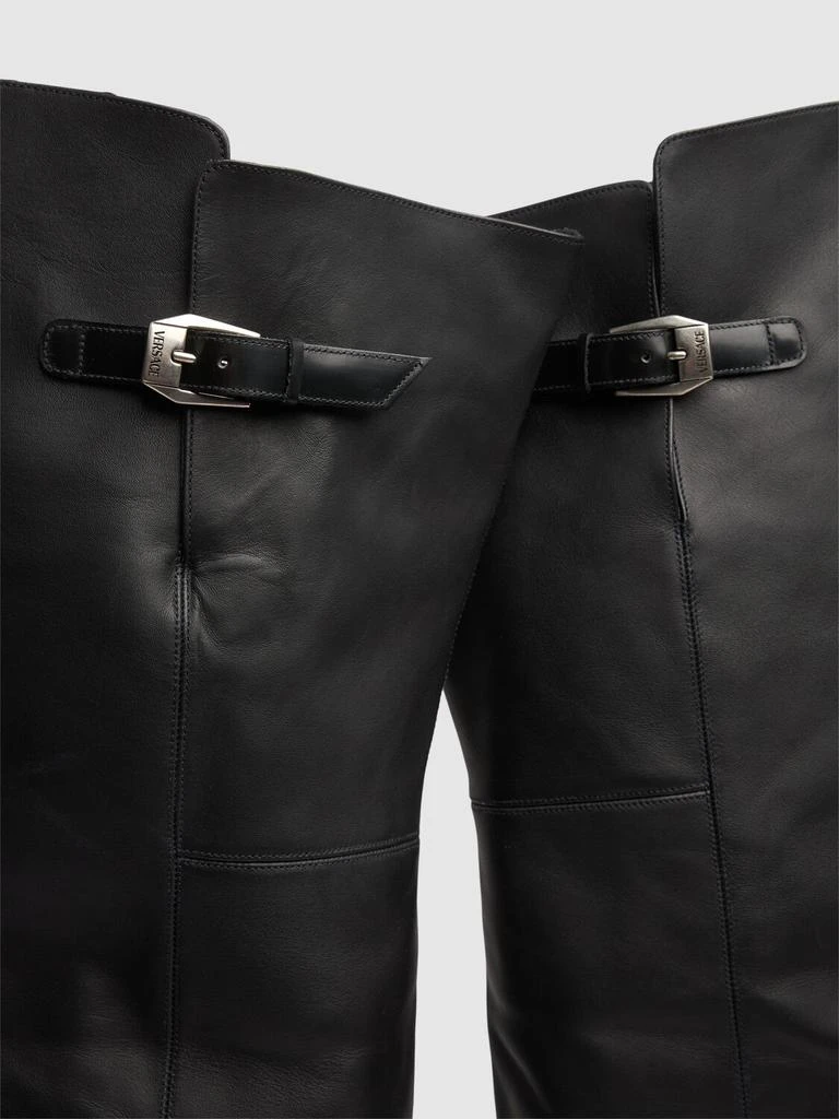 Versace 40mm Leather Western Over The Knee Boots 4