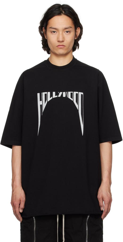 Shop Rick Owens DRKSHDW Logo Printed Crewneck T-Shirt on Shop Rick Owens DRKSHDW Logo Printed Crewneck T-Shirt on