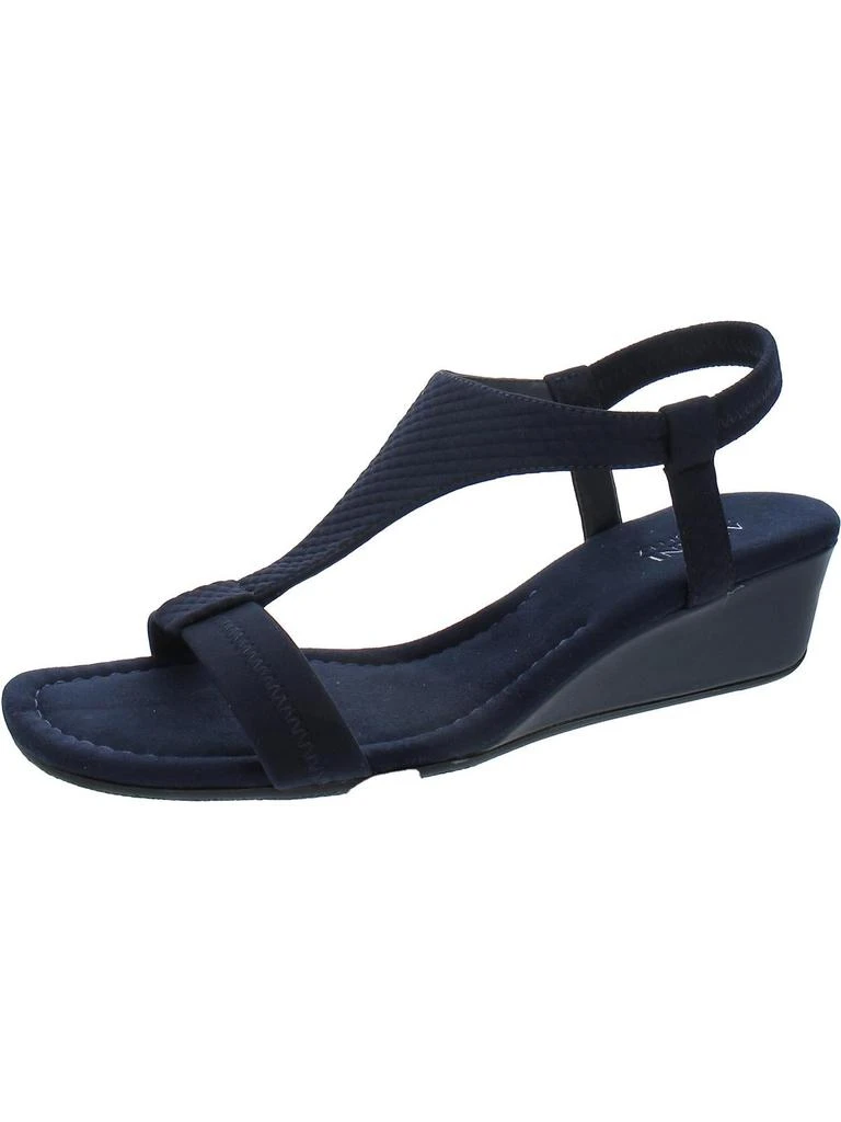 Alfani Vacanza Womens Faux Leather Wedge Sandals 6