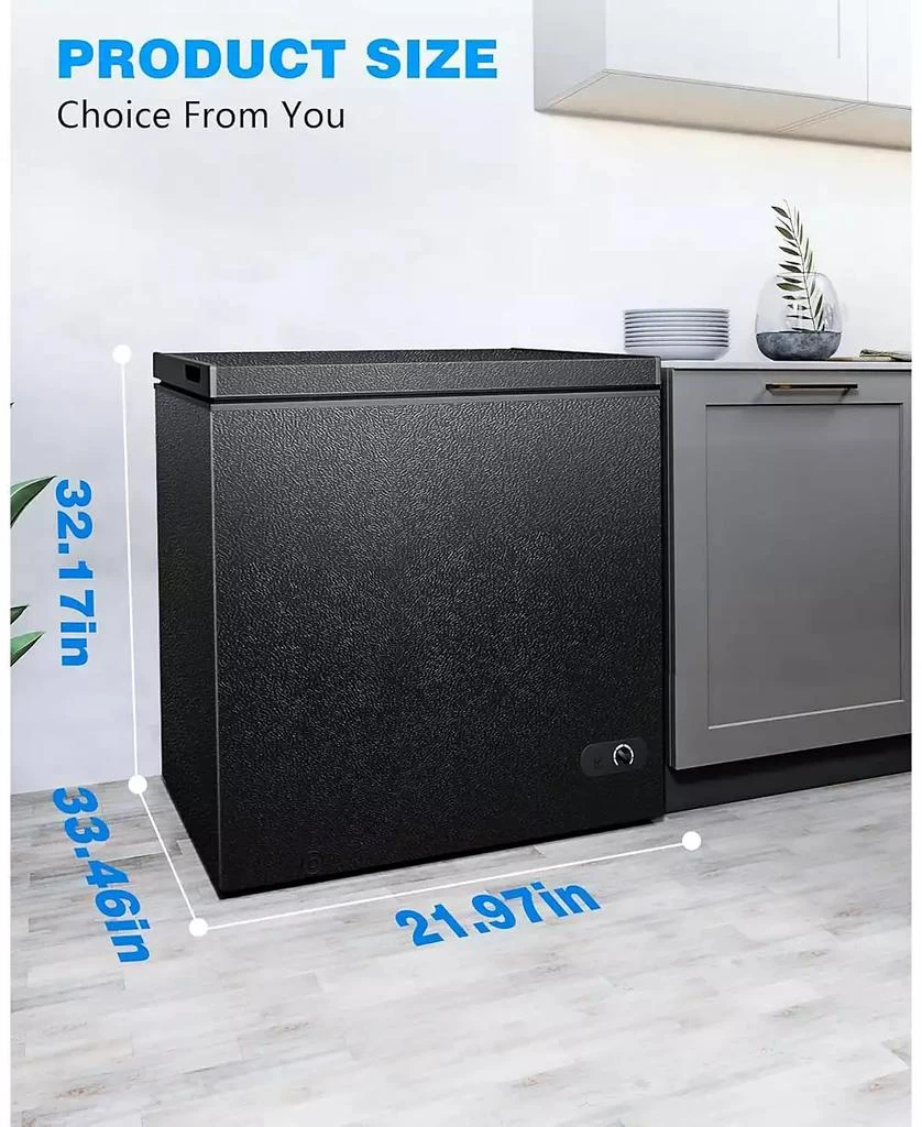 Zafro 7.0 Cu Ft Chest Freezer — Removable Basket, Bottom Defrost Drain, Top-Opening, Adjustable 7-Thermostat Deep Freezer for Home or Apartment 7