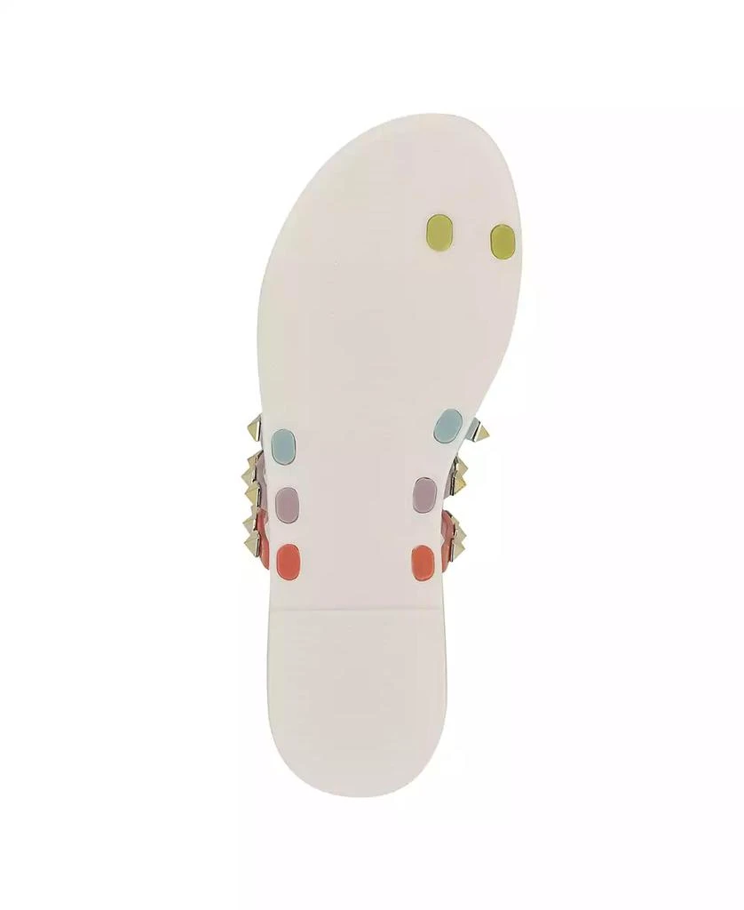 Nine West Women's Cartee Jelly Studded Strappy Sandals 5