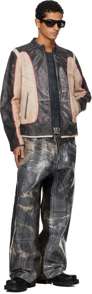 Diesel Black
Beige L-Evert Leather Jacket 4