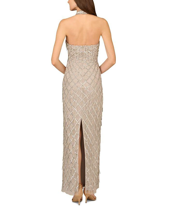 Aidan Mattox Beaded Halter Gown 2