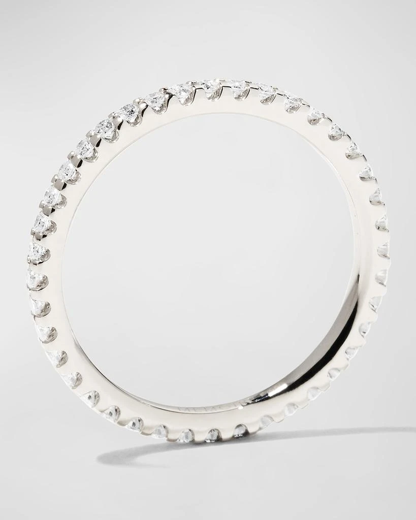 Memoire Platinum Round Diamond Eternity Ring, Size 6.5, 0.46-0.55tcw 4