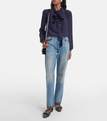 Valentino High-rise straight jeans 2