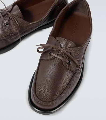 Saman Amel City Moc leather boat shoes 3