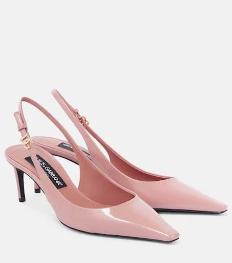 Dolce 
Gabbana Mun DG leather slingback pumps 1