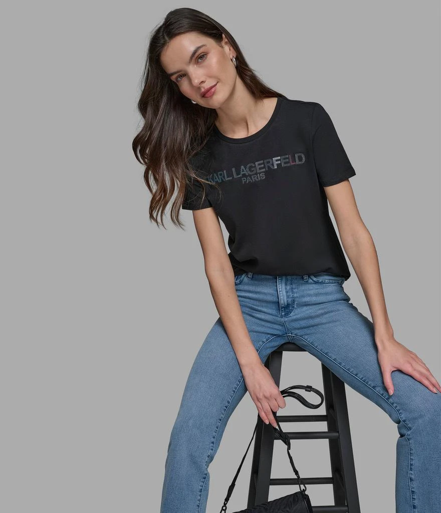 Karl Lagerfeld Paris IRRIDESCENT LOGO TEE 5