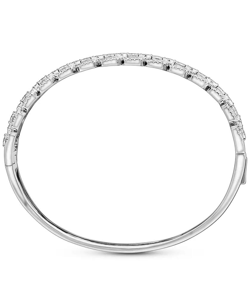 Arabella Cubic Zirconia Bangle Bracelet in Sterling Silver