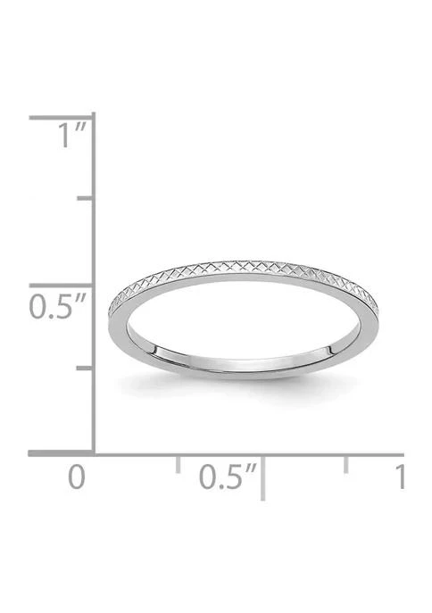 Belk 
Co. 14K Gold 1.2mm Criss-Cross Pattern Stackable Band 5