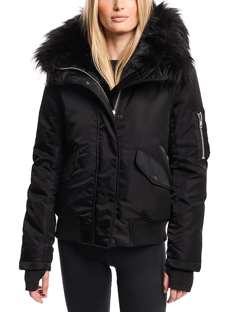 SAM. Sloane Faux-Fur-Trimmed Down Coat 1