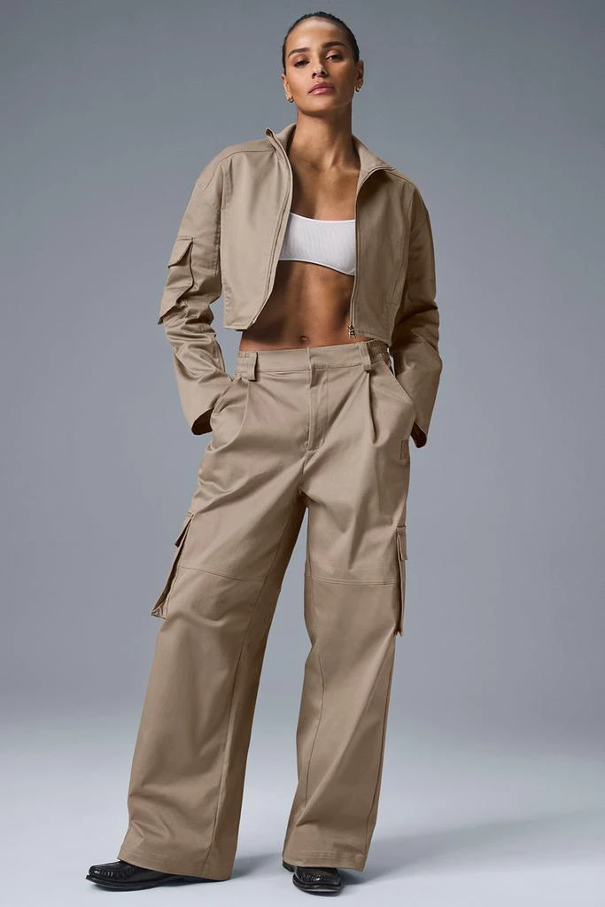 Alo High-Waist Night Out Cargo Trouser - Gravel 1