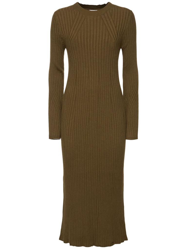 Varley Axel Rib Knit Midi Dress