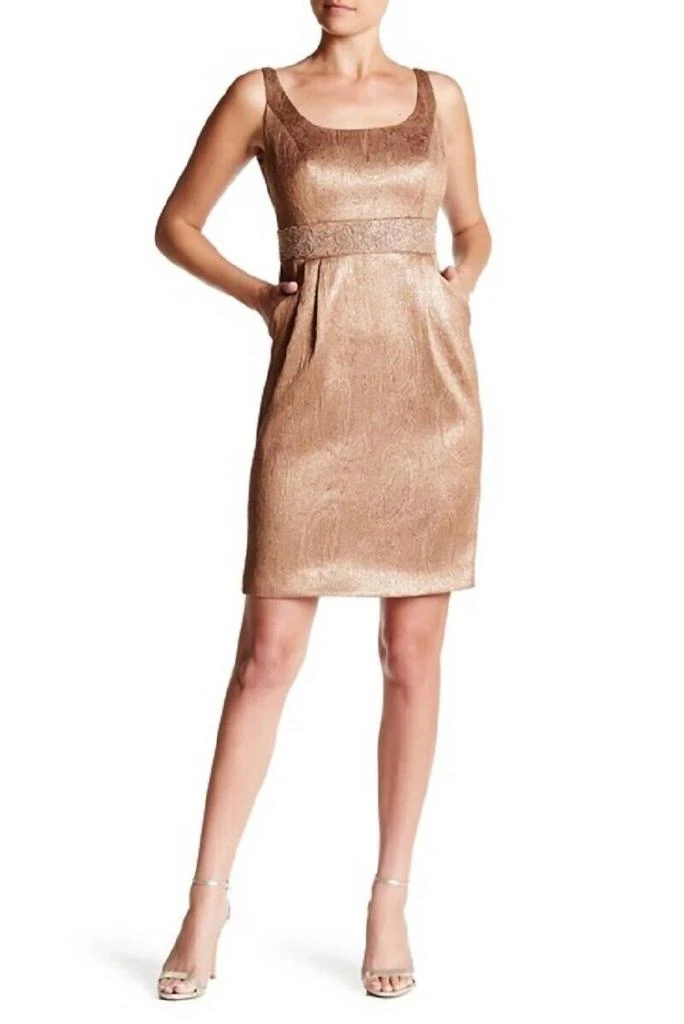 Carmen Marc Valvo Carmen Marc Valvo - Jacquard Sheath Midi Dress 1
